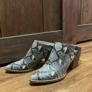 Dolce Vita Snake Skin Mules